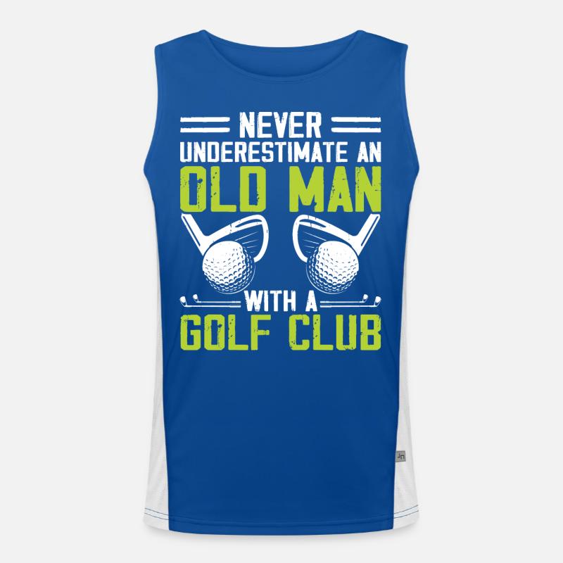 Golf Golfer Funktionelles Kontrast-Tank Top für Männer 