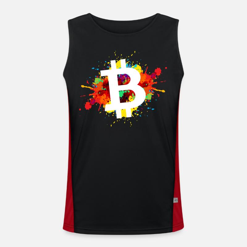 Bitcoin Crypto Crypto-monnaie Débardeur respirant contrasté Homme 