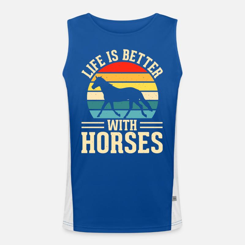 Chevaux Débardeur respirant contrasté Homme 