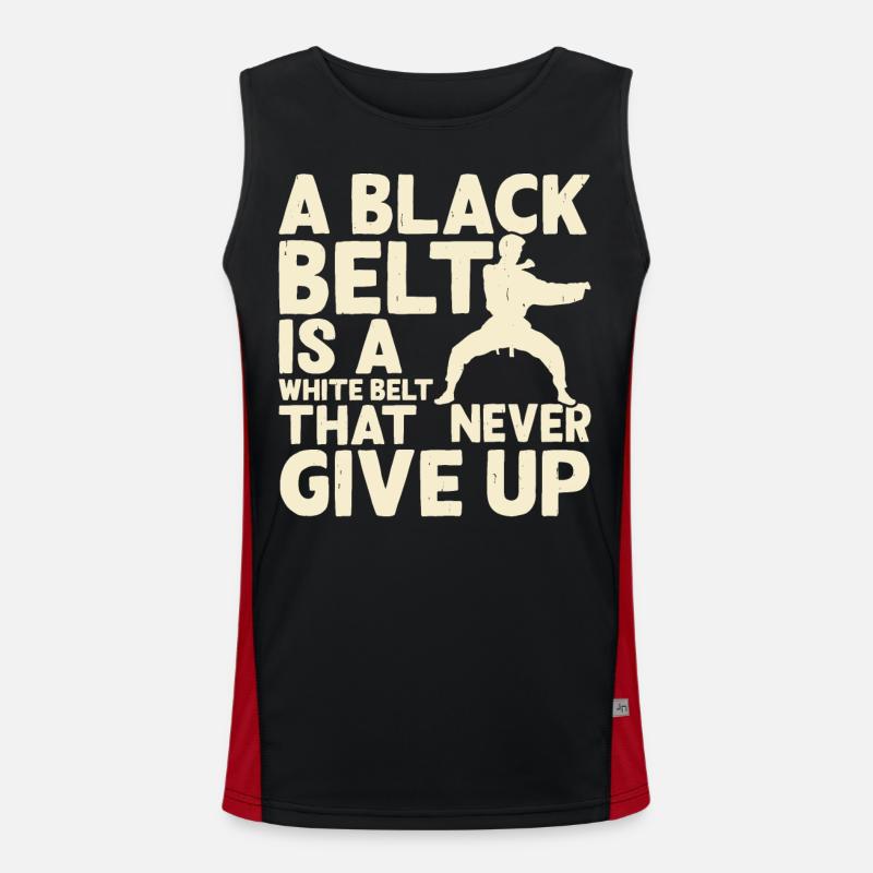Karate - Men's Functional Contrast Tank Top  - black/red