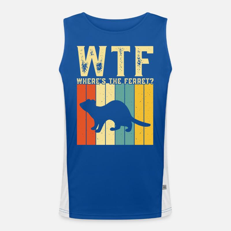 Frettchen Funktionelles Kontrast-Tank Top für Männer 