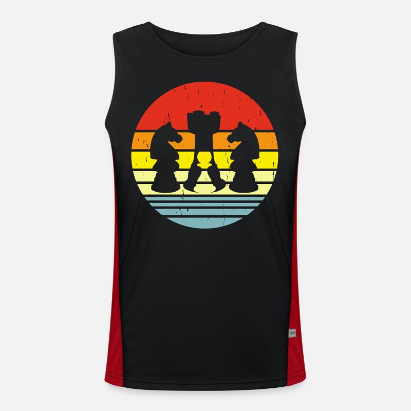 Schach Funktionelles Kontrast-Tank Top für Männer 