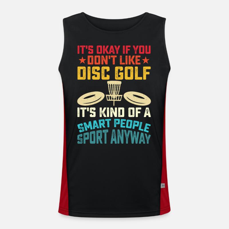 Discgolf Disc Golf Funktionelles Kontrast-Tank Top für Männer 