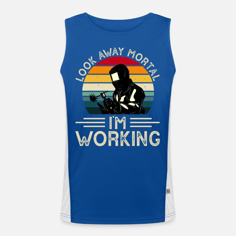 Welding Welder Men's Functional Contrast Tank Top 