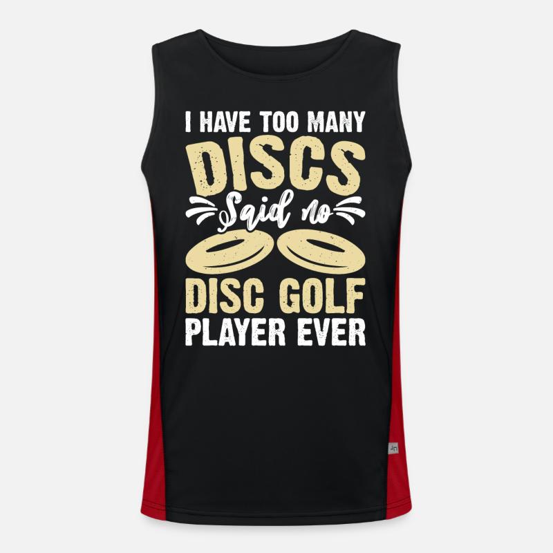 Discgolf Disc Golf - Men's Functional Contrast Tank Top  - black/red