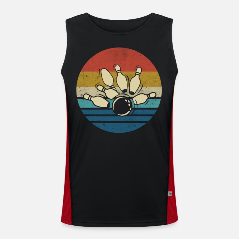Bowling Funktionelles Kontrast-Tank Top für Männer 