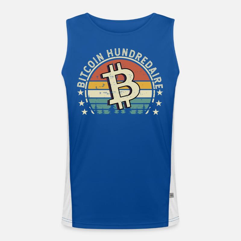 Bitcoin Krypto Kryptowährung Funktionelles Kontrast-Tank Top für Männer 
