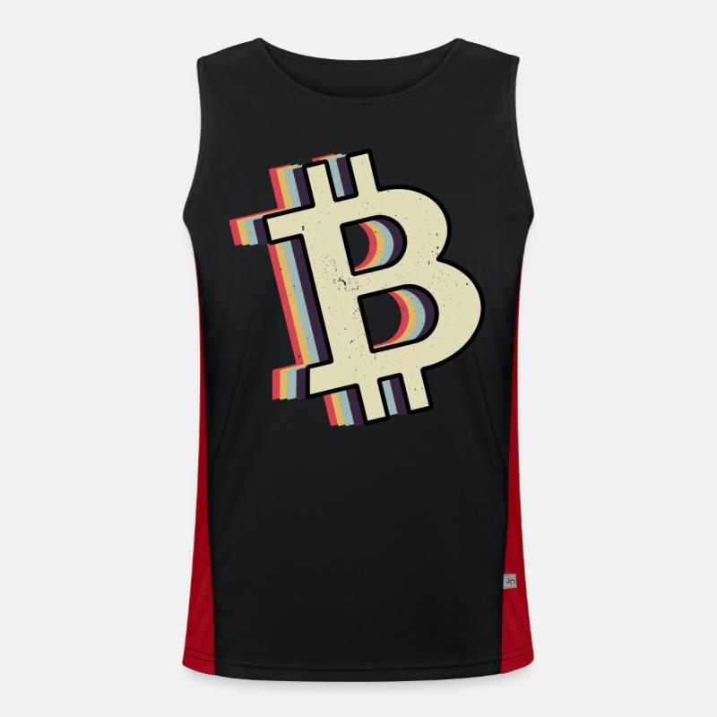 Bitcoin Crypto Crypto-monnaie Débardeur respirant contrasté Homme 