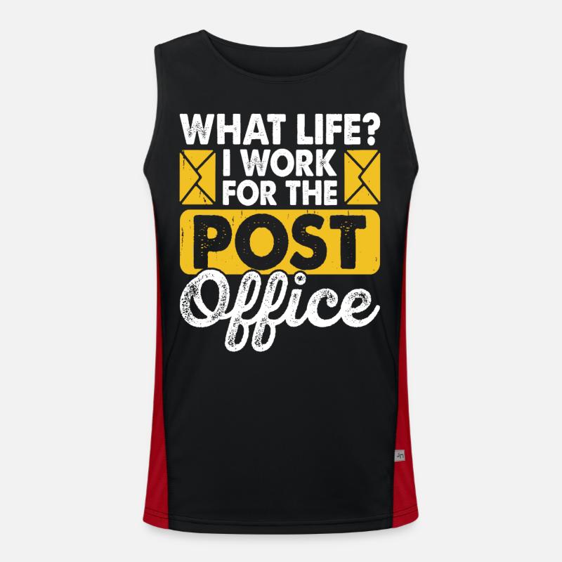 Postman Postman Postman - Men's Functional Contrast Tank Top  - black/red