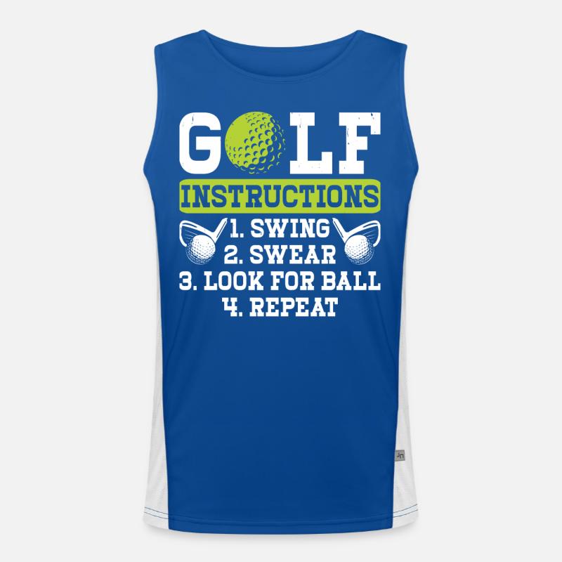Golf Golfer Men's Functional Contrast Tank Top 