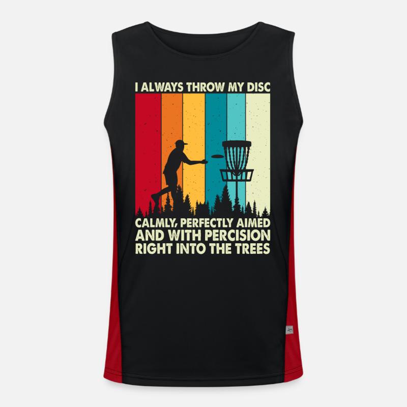 Discgolf Disc Golf - Men's Functional Contrast Tank Top  - black/red