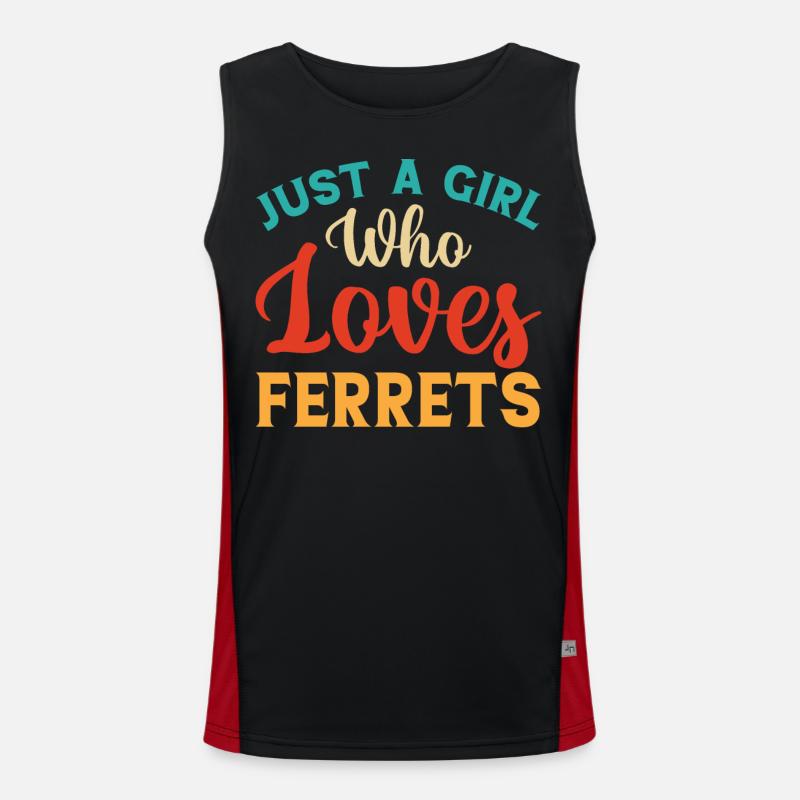 Frettchen Funktionelles Kontrast-Tank Top für Männer 