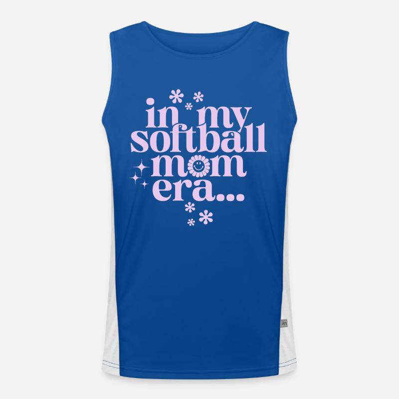 À l’ère de ma maman softball Débardeur respirant contrasté Homme 