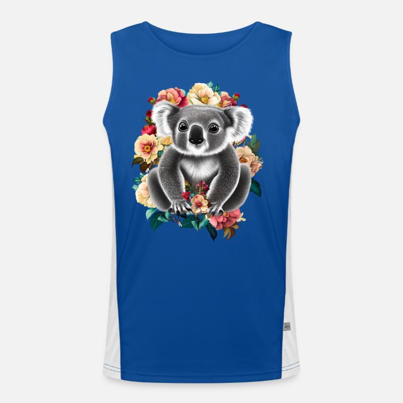 Fleurs de koala Débardeur respirant contrasté Homme 