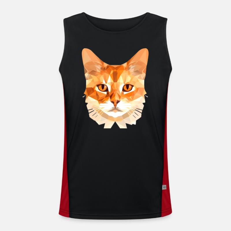 Chat polygonal Débardeur respirant contrasté Homme 