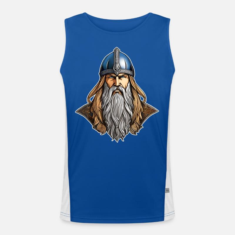 Stolzer Wikinger Funktionelles Kontrast-Tank Top für Männer 