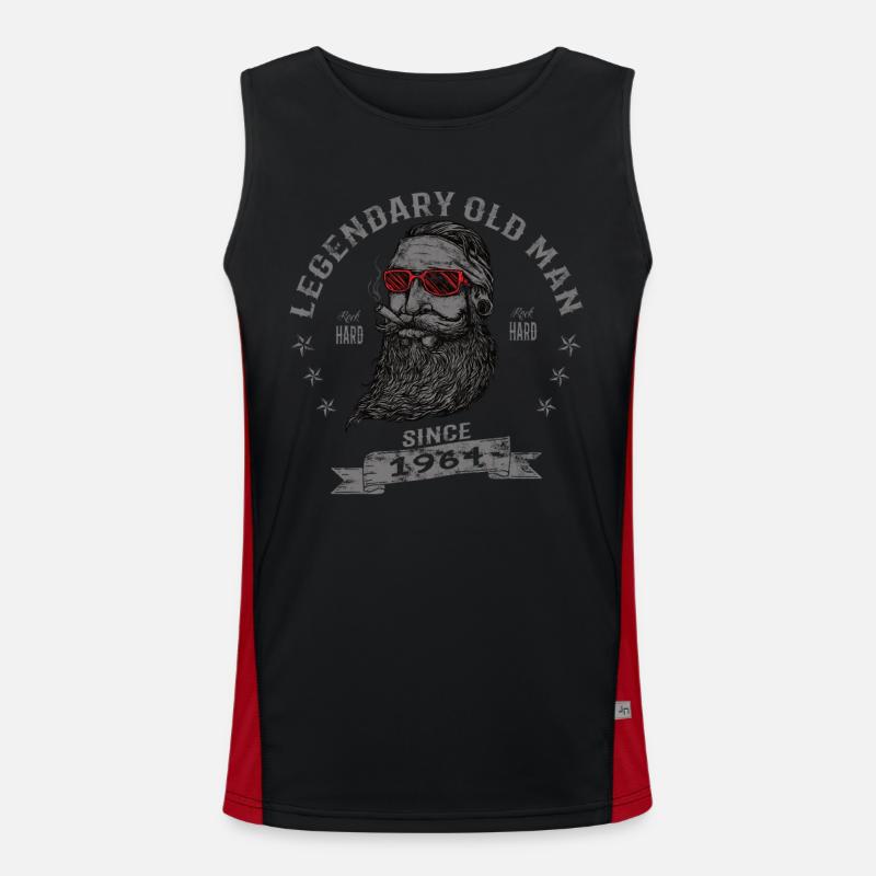 1964 Geburtstag Legendary Old Man Funktionelles Kontrast-Tank Top für Männer 
