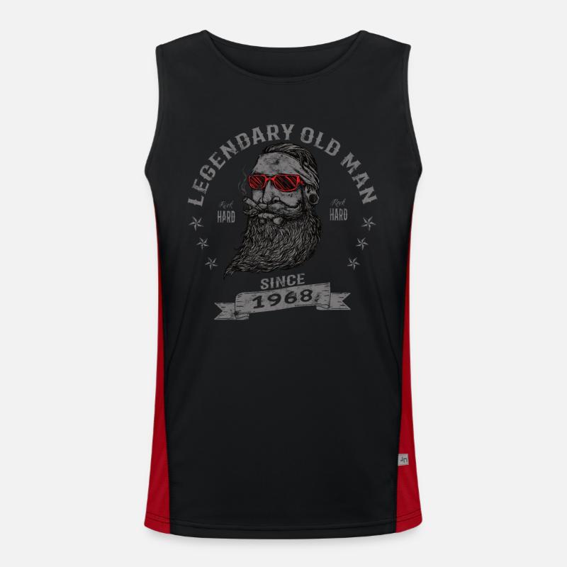 1968 Geburtstag Legendary Old Man Funktionelles Kontrast-Tank Top für Männer 