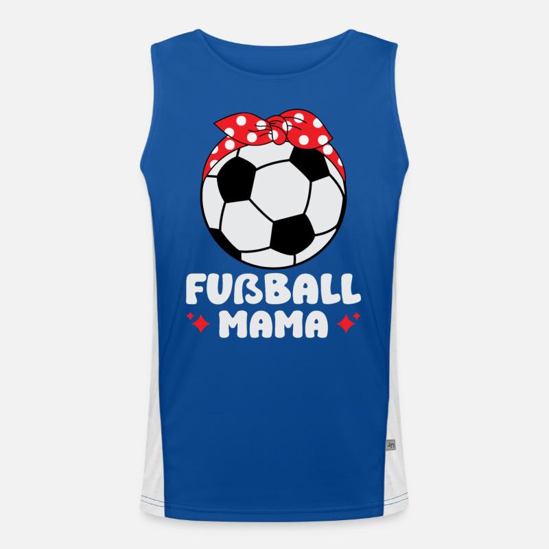 Fußball Mama Funktionelles Kontrast-Tank Top für Männer 