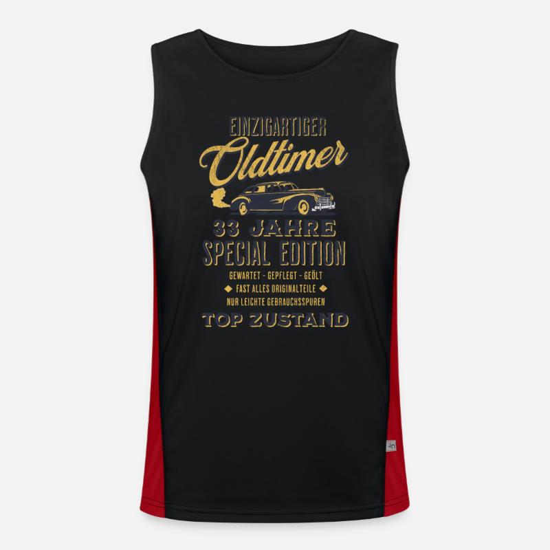 33. Geburtstag Oldtimer TOP ZUSTAND Funktionelles Kontrast-Tank Top für Männer 