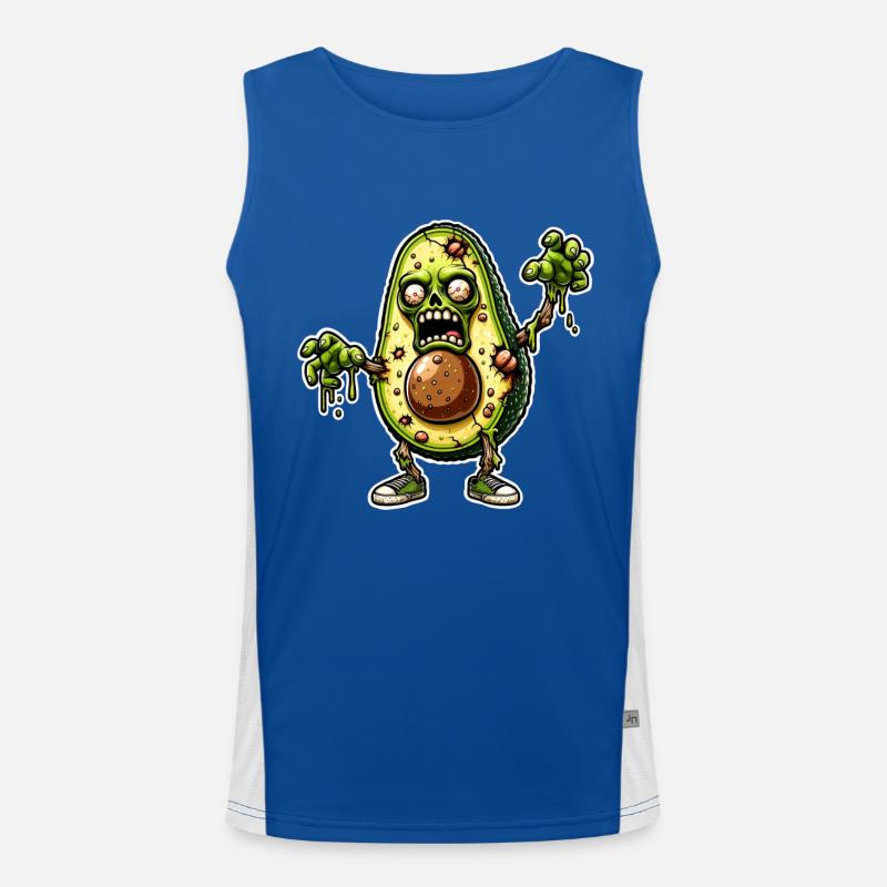 Avocado Zombie Funktionelles Kontrast-Tank Top für Männer 