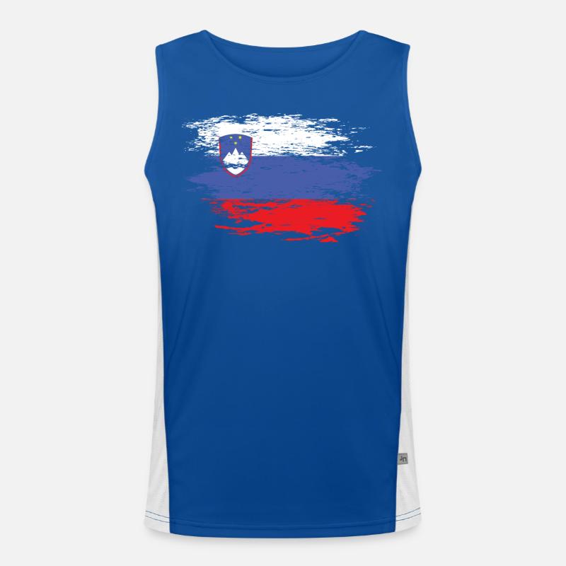 Drapeau de la Slovénie utilisé Débardeur respirant contrasté Homme 