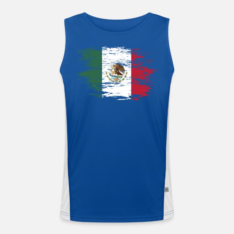 Drapeau mexicain utilisé Débardeur respirant contrasté Homme 