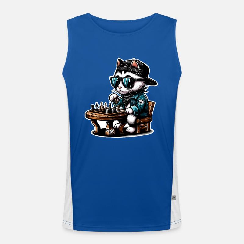Chat d’échecs Débardeur respirant contrasté Homme 