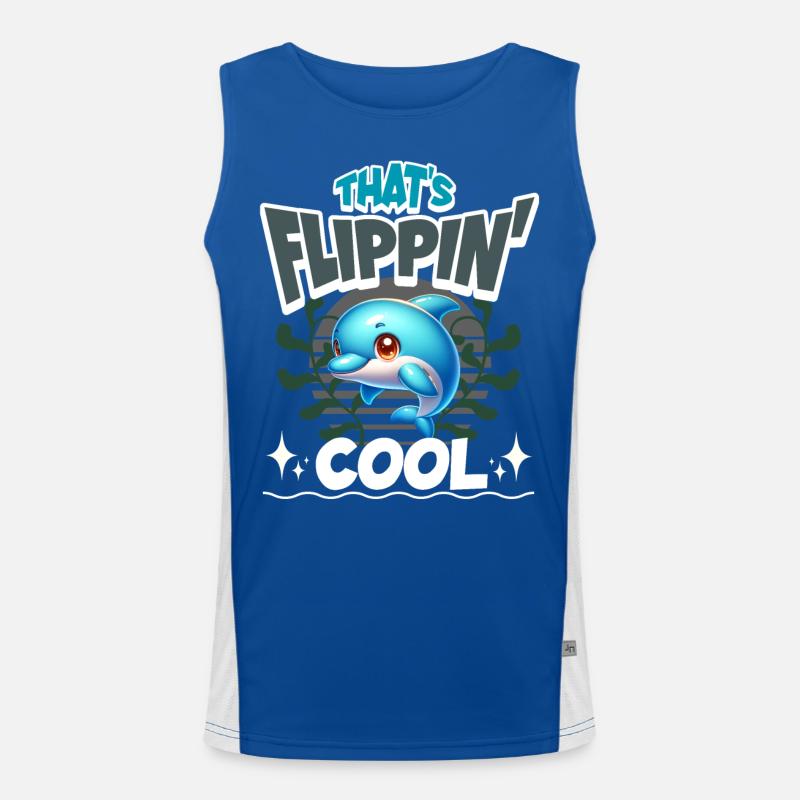 Delfin Funktionelles Kontrast-Tank Top für Männer 