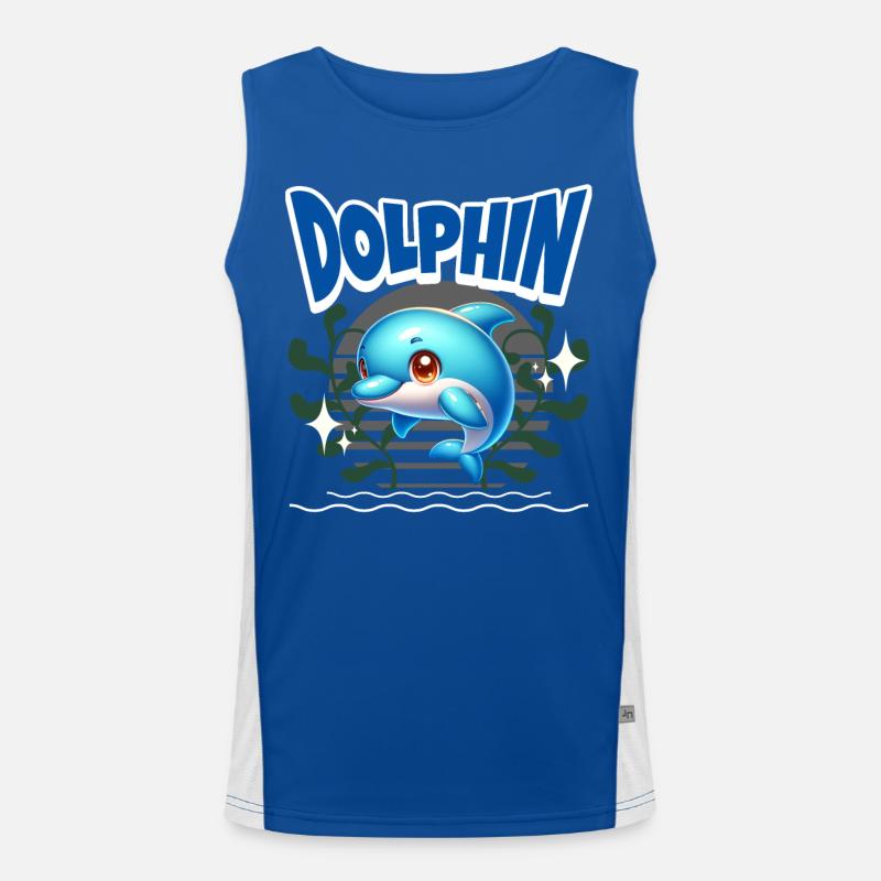 Delfin Funktionelles Kontrast-Tank Top für Männer 