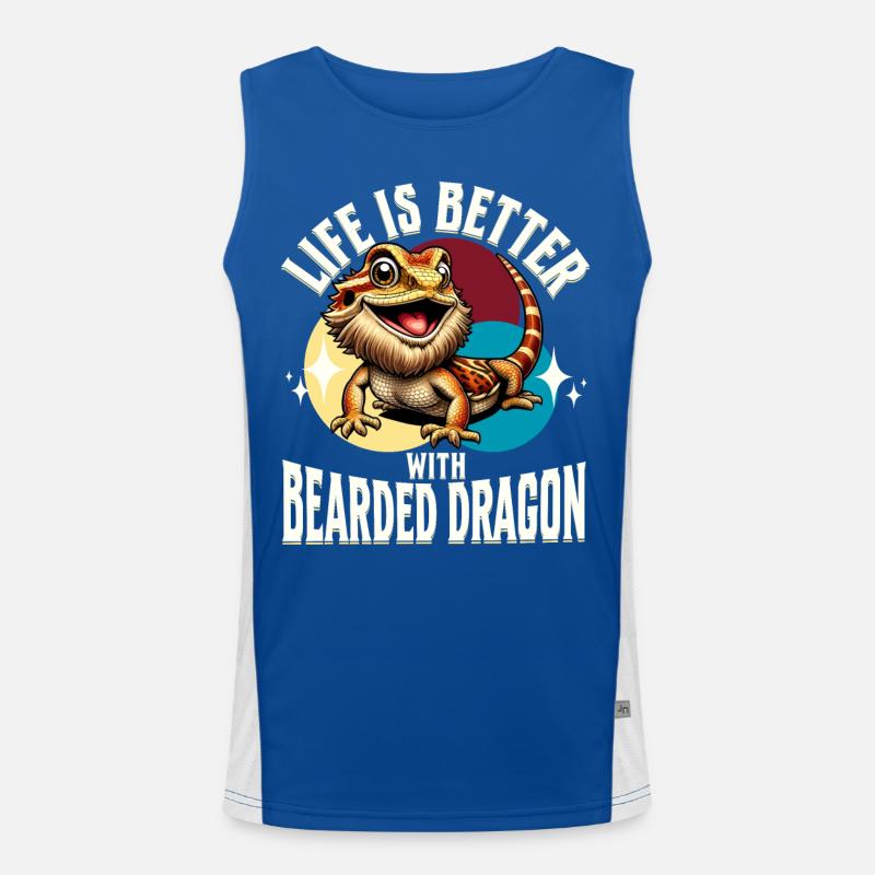 Bartagame Bartagamen Bearded Dragon Funktionelles Kontrast-Tank Top für Männer 