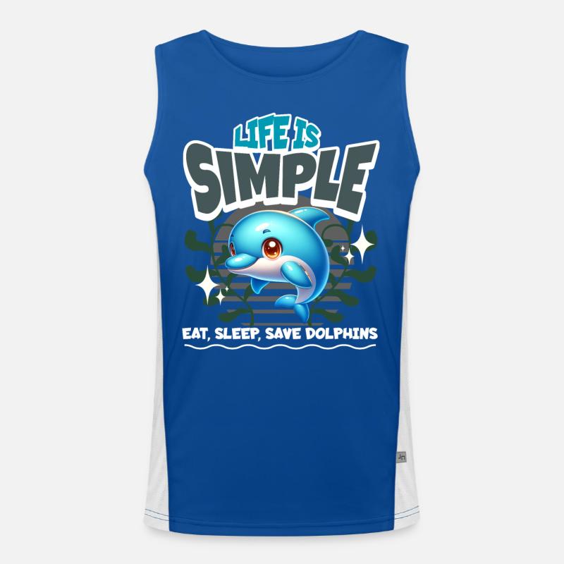 Delfin Funktionelles Kontrast-Tank Top für Männer 