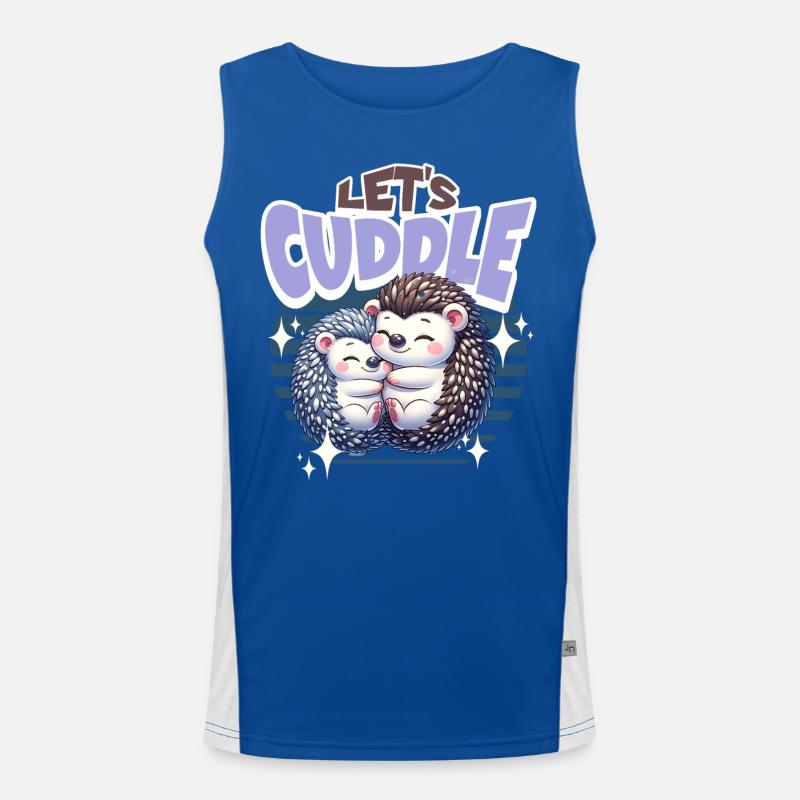 Igel Lets Cuddle Funktionelles Kontrast-Tank Top für Männer 