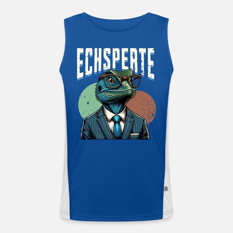 Echsperte Eidechse Funktionelles Kontrast-Tank Top für Männer 