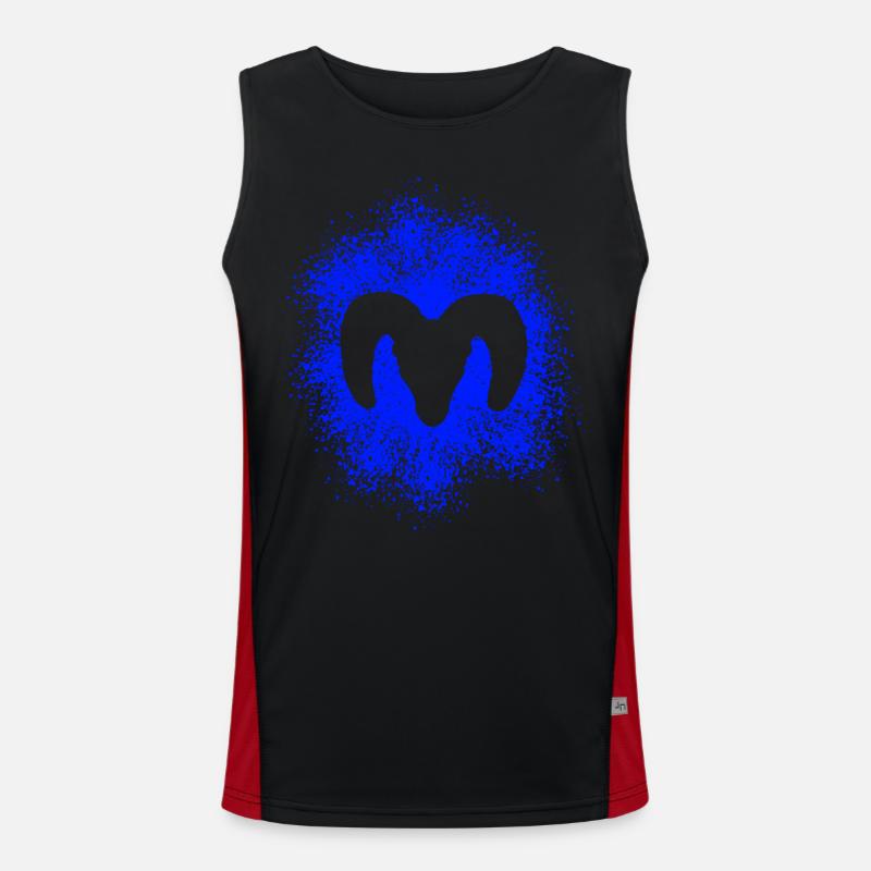 Dickhornschaf Funktionelles Kontrast-Tank Top für Männer 