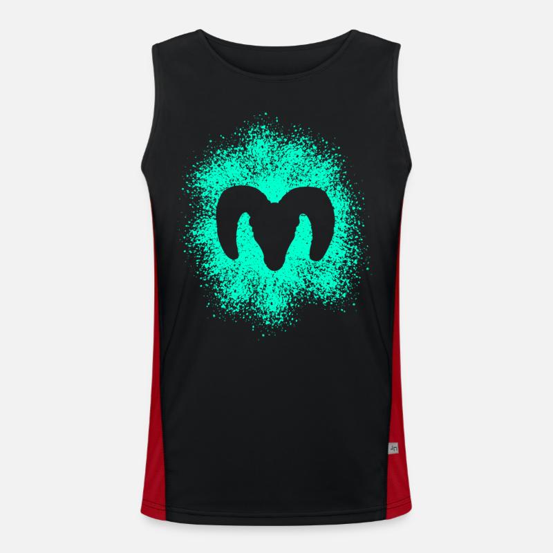 Dickhornschaf Funktionelles Kontrast-Tank Top für Männer 
