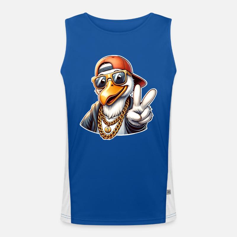 Dodo Peace Funktionelles Kontrast-Tank Top für Männer 
