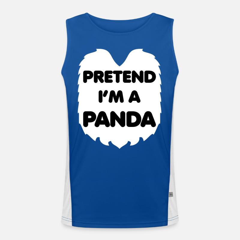 Ich bin ein Panda Pretend I'm a Panda Kostüm Funktionelles Kontrast-Tank Top für Männer 