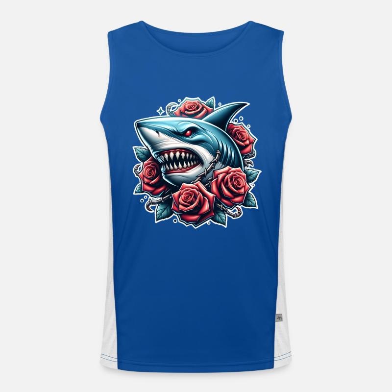 Roses de requin Débardeur respirant contrasté Homme 
