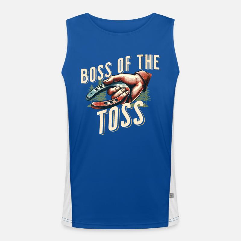 Horseshoe Throwing Horseshoe Pitching Men's Functional Contrast Tank Top 