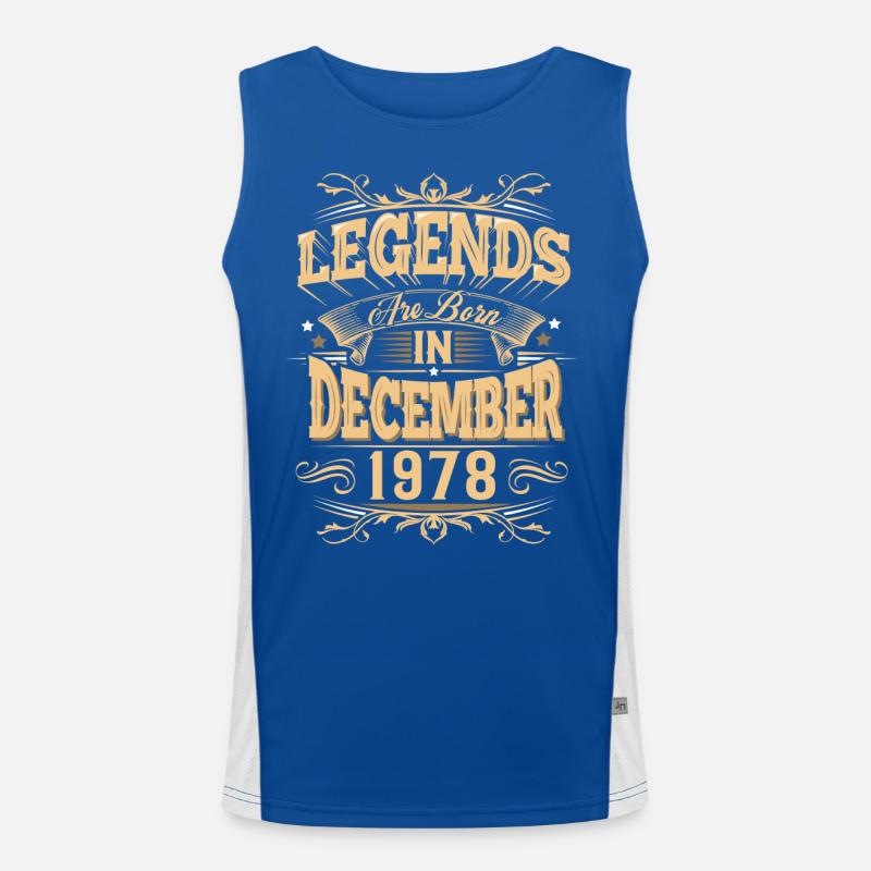 December 1978 Birthday Legend Men's Functional Contrast Tank Top 