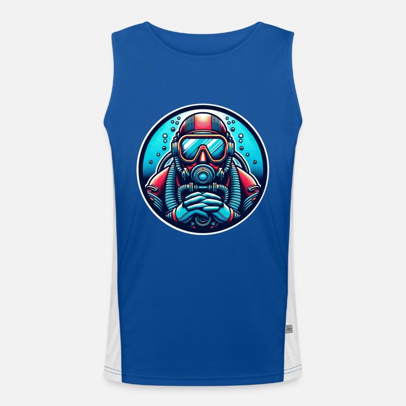 Diving Divers Men's Functional Contrast Tank Top 