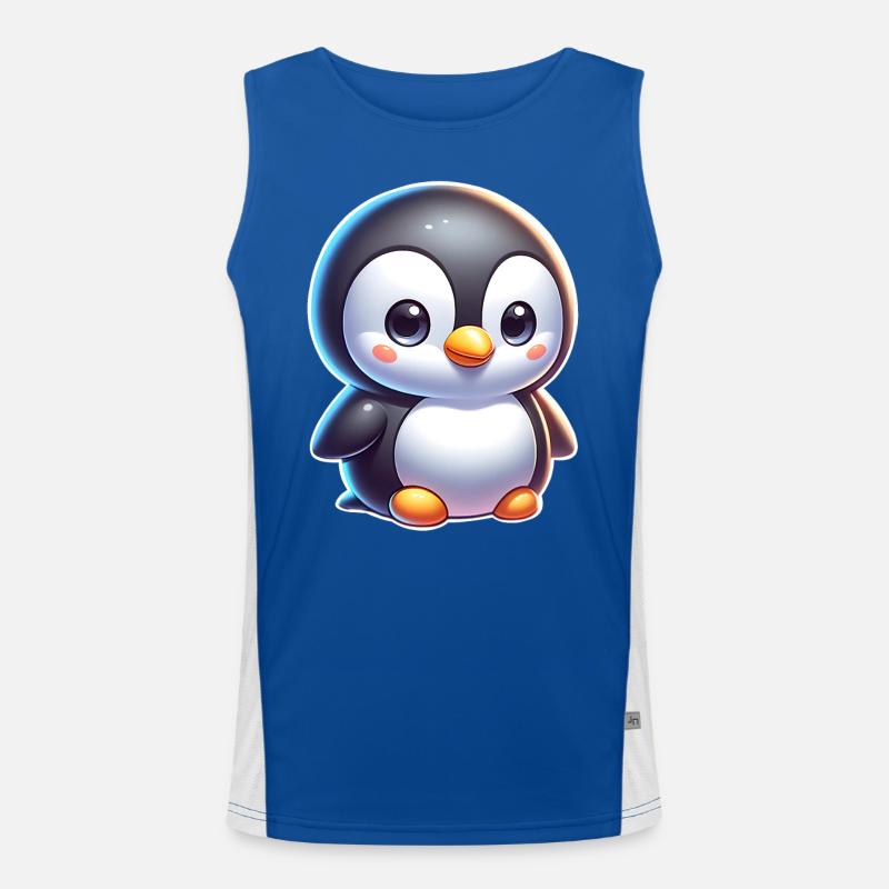 Pinguin Funktionelles Kontrast-Tank Top für Männer 