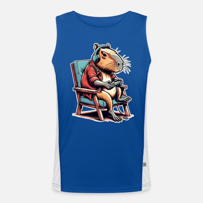 Capybara Nerd du jeu Débardeur respirant contrasté Homme 