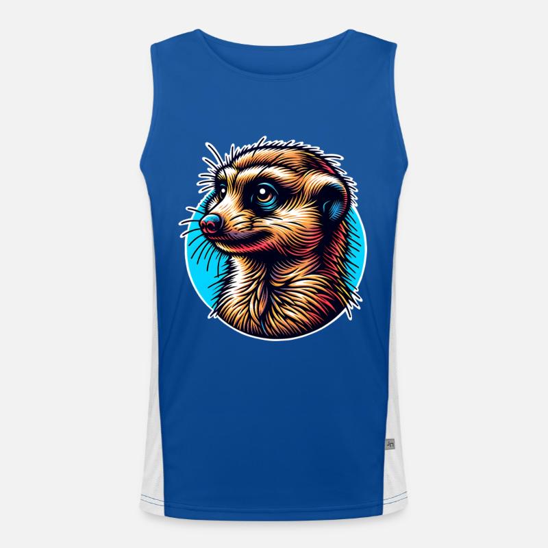 Erdmännchen Funktionelles Kontrast-Tank Top für Männer 