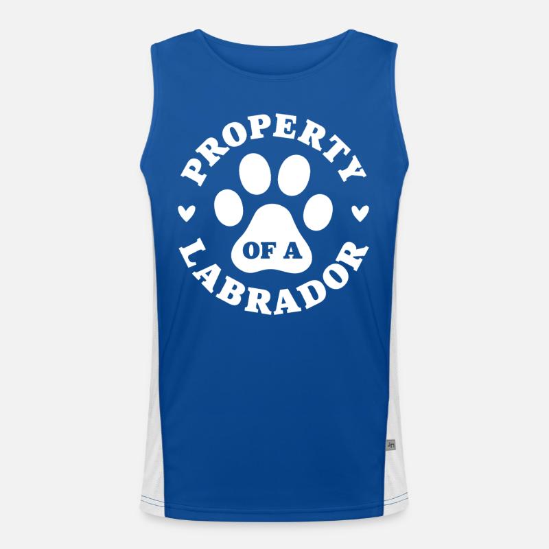 Eigentum eines Labradors Funktionelles Kontrast-Tank Top für Männer 