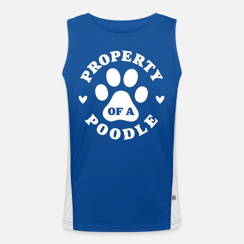 Eigentum eines Pudels Funktionelles Kontrast-Tank Top für Männer 