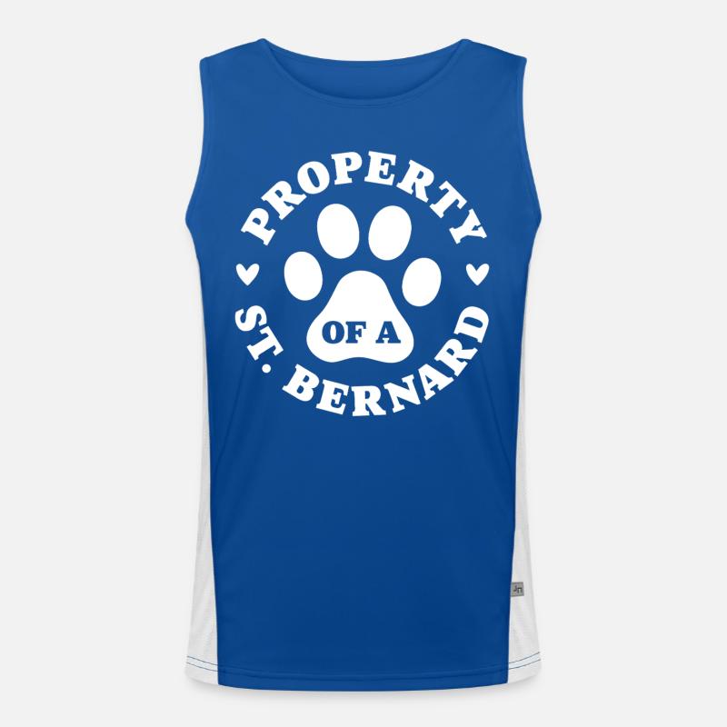 Eigentum eines Bernhardiners Funktionelles Kontrast-Tank Top für Männer 
