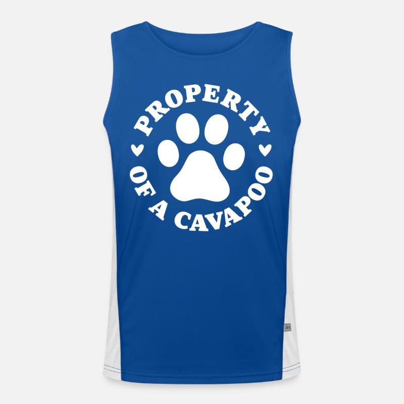 Eigentum eines Cavapoo Funktionelles Kontrast-Tank Top für Männer 