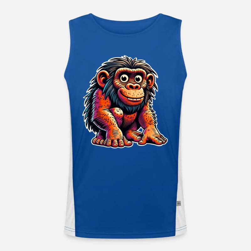 Neandertaler Funktionelles Kontrast-Tank Top für Männer 